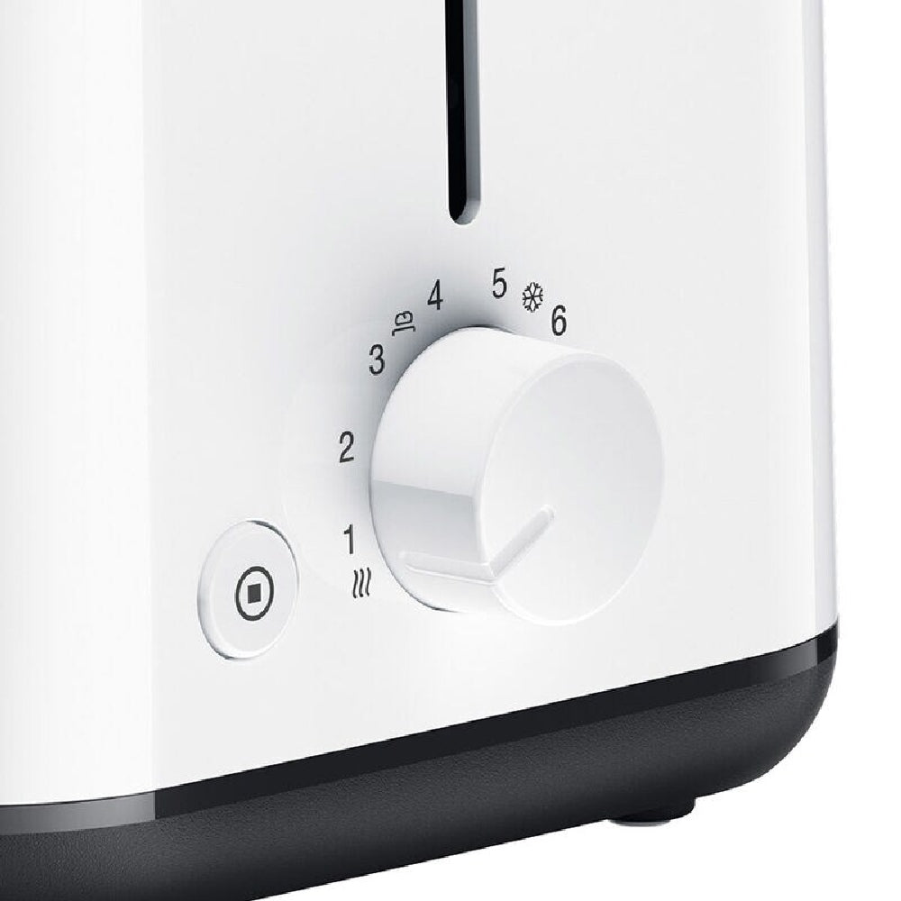 Braun Breakfast - Toaster HT 1010 WH, 2 slots, 8 Browning settings, Bun warmer, 900 Watts, White