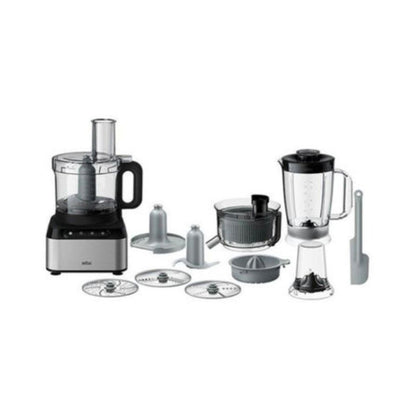 Braun Household Braun Fp 3235 Si Purease 12 In 1 Food Processor, 800W, 2.1L Bowl, Metal Design