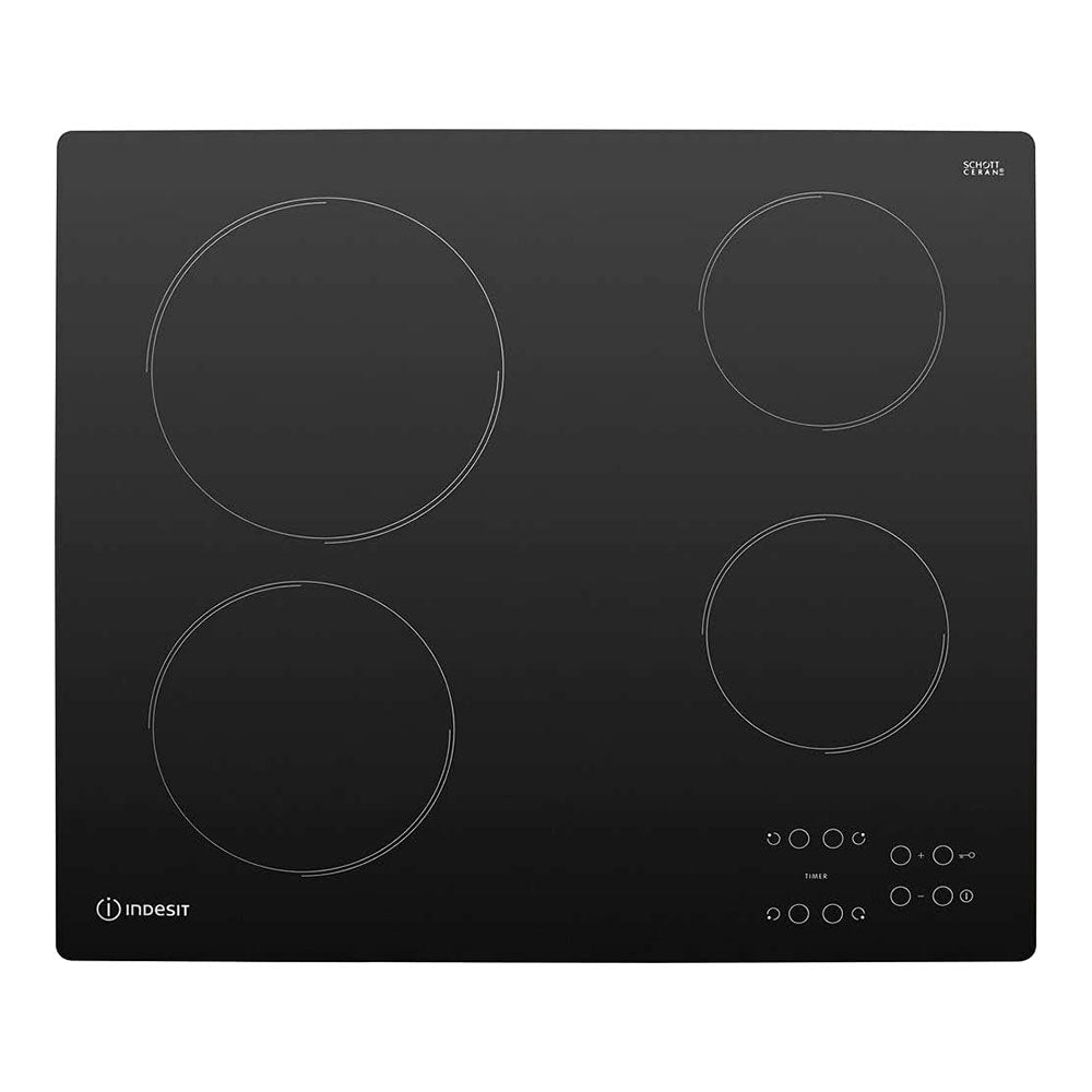 Indesit Vitro Ceramic Hob With 4 Cook Zone Black AAR-160C