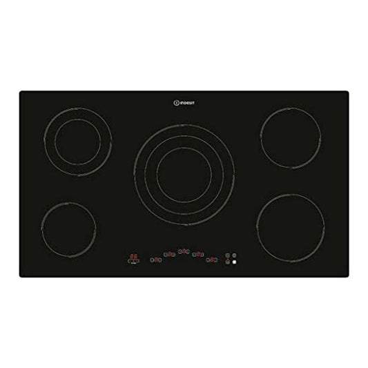 Indesit Vitro Ceramic Hob With 5 Cook Zone 90cm Black RI-9112BI