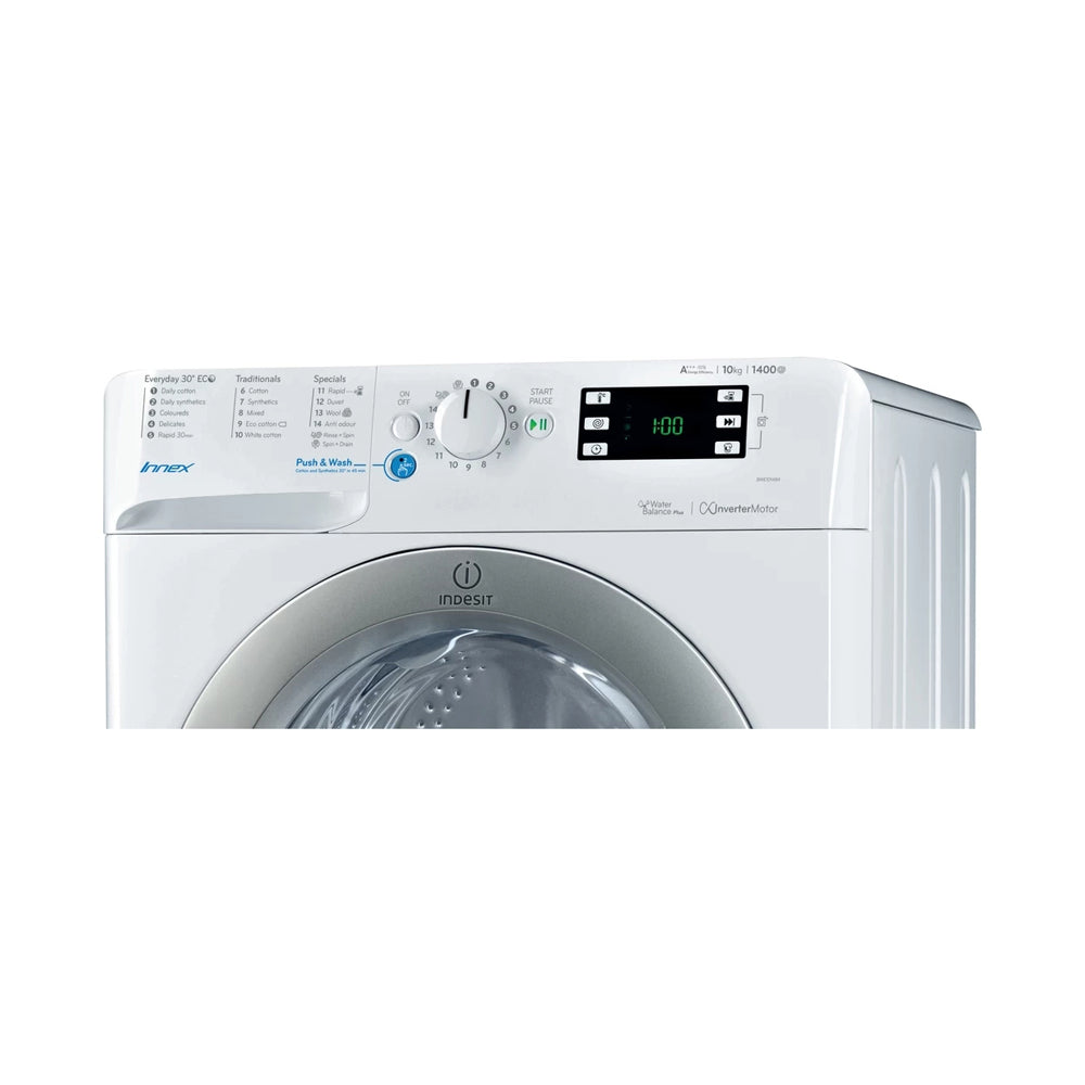 Indesit Front Load Washing Machine 10kg White BWE-101484XWSSSGCC