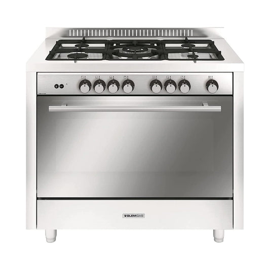 Glemgas 5 Burner Gas Cooker Silver GMIL5FSS