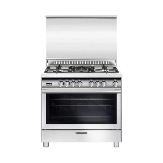 Glemgas 5 Burners Gas Cooker Silver ST9612RIFS