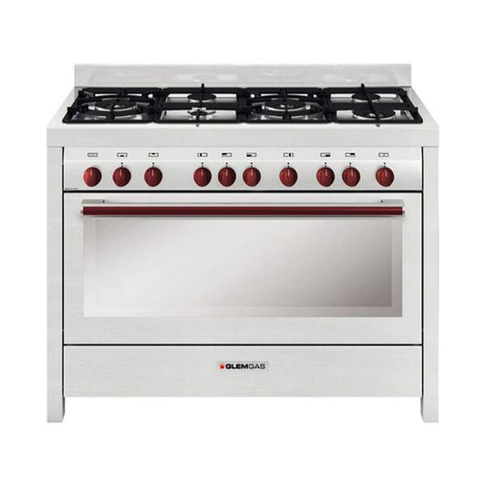 Glemgas 4 Burners Gas Cooker Silver MGW626RD