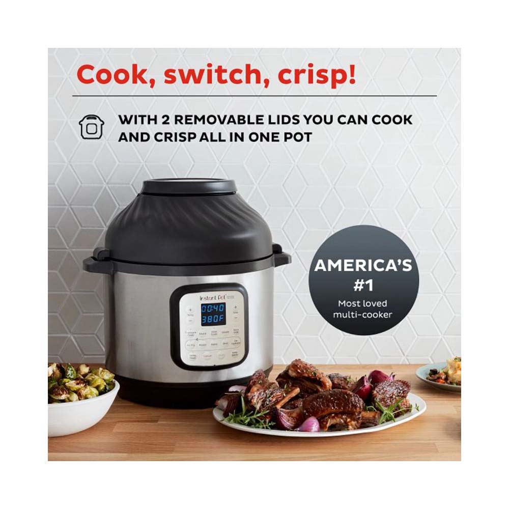 Instant Air Fryer and Electric Pressure Cooker Combo 7.570 L Black