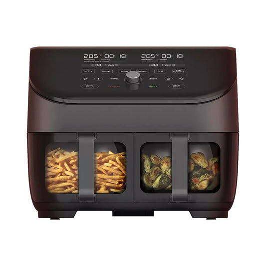 Instant Vortex Plus Dual Air Fryer 7.6L, Large Double Air Frying Drawers 8-in-1 Smart Programmes Air Fry, Bake, Roast, Grill, Dehydrate, Reheat - SyncCook & SyncFinish