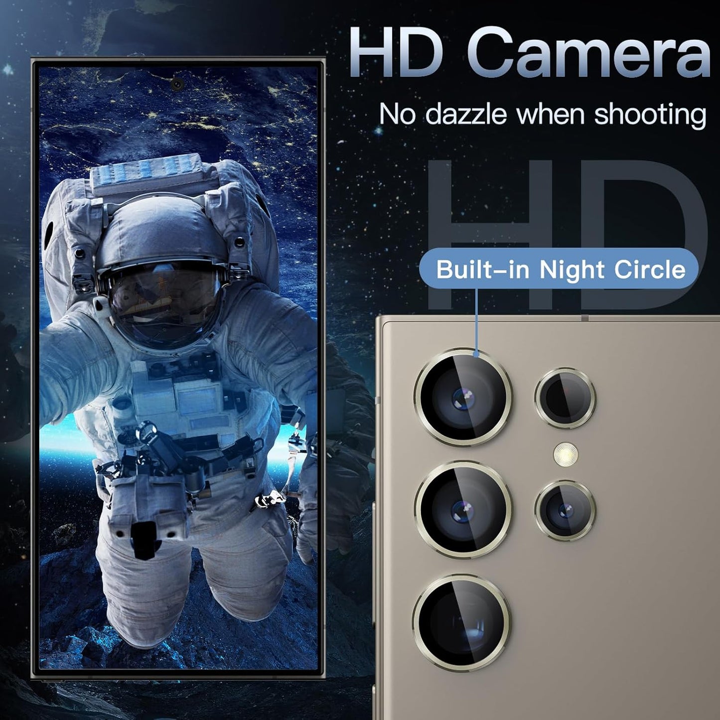 PROTECT  Samsung S24 Ultra Xzoom Lens Protector, Sapphire Glass, Alloy Material, Ultra Clear, Premium Finish, Grey, XSMS24UGRY