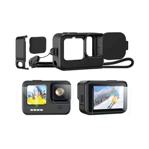 Gopro Sleeve Plus Lanyard For Hero9/Hero 10 Action Camera Black