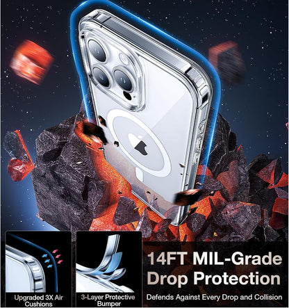 PROTECT  iPhone 15 Pro Magsafe Phone Case, Anti Scratch, Transparent, Protective, Clear, MSIP15P