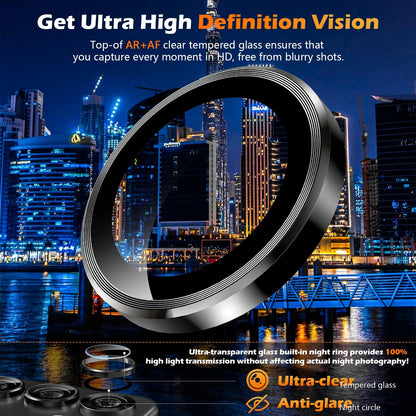 PROTECT  Samsung S25 Xzoom Lens Protector, Sapphire Glass, Alloy Material, Ultra Clear, Premium Finish, Black, XSMS25BLK