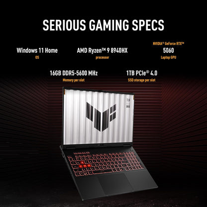Asus FA608PM-9161W Gaming Laptop AMD Ryzen 9 8940HX 16GB RAM 1TB SSD NVIDIA RTX 5060