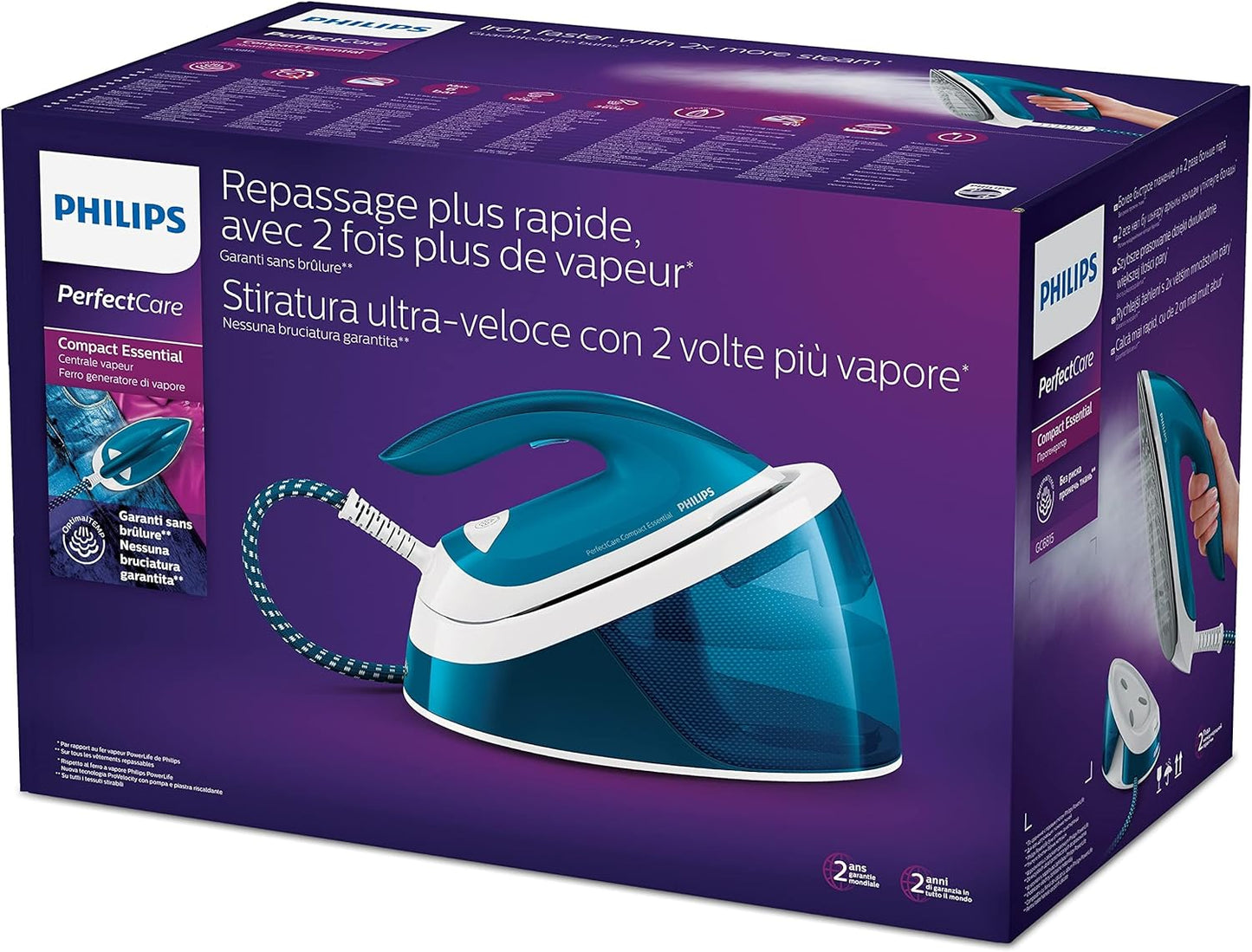 Philips PerfectCare Compact Essential Steam Generator Iron, 2400W, GC6815
