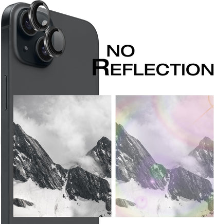 PROTECT  iPhone 15 Xzoom Lens Protector, Sapphire Glass, Alloy Material, Ultra Clear, Premium Finish, Black, XIP15BLK