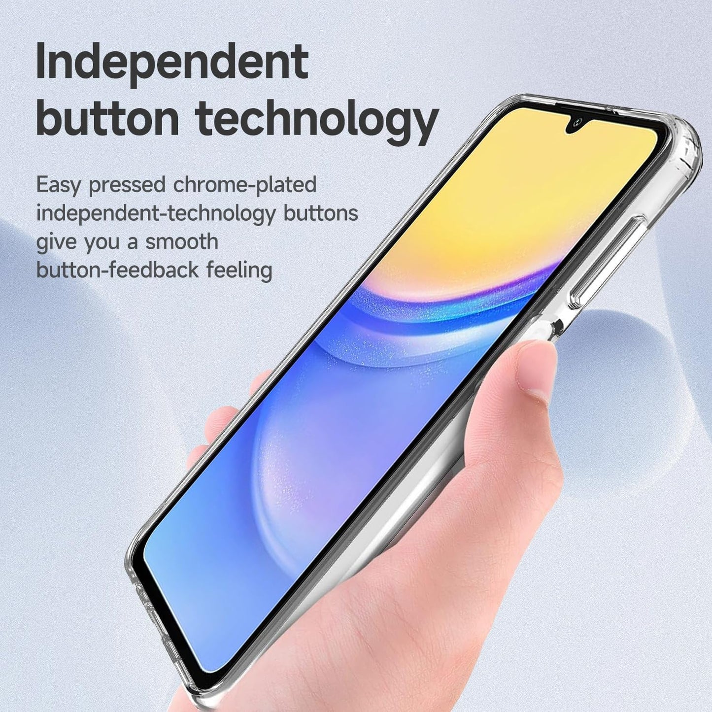 PROTECT  Samsung A15 Lucid Phone Case, Anti Scratch, Bundle, Screen Protector included, Protective, Clear, LSAMA15