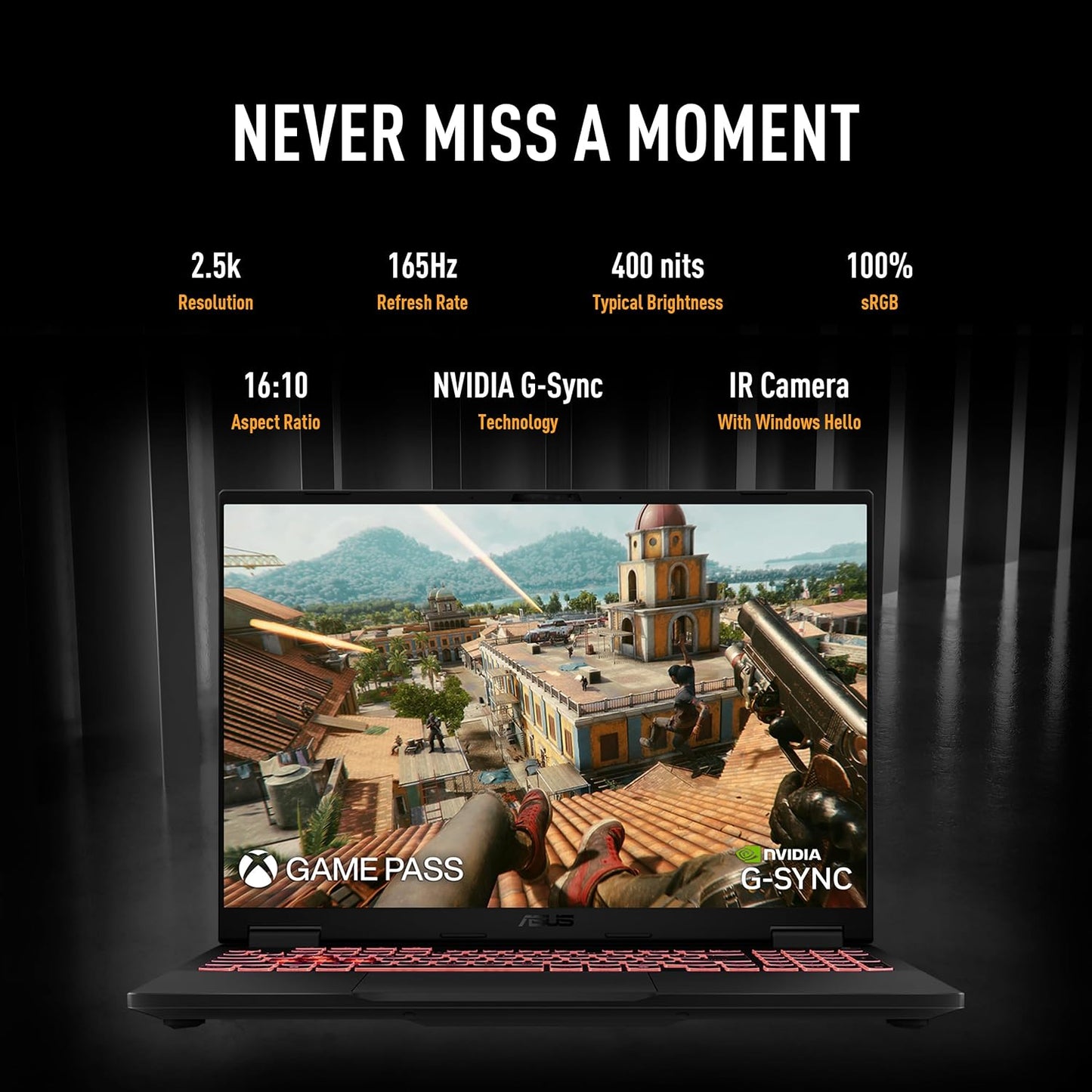 Asus TUF Gaming F16 Laptop Intel Core i7-14650HX 16GB RAM 1TB SSD NVIDIA RTX 5060 8GB 16-inch FHD Windows 11 Home Jaeger Gray