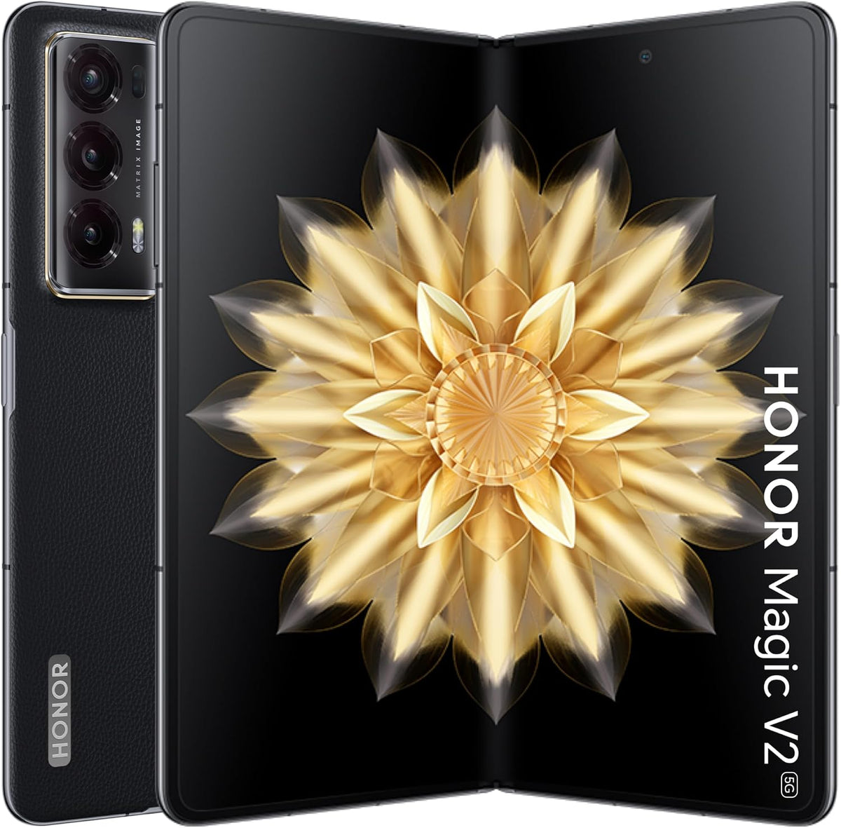 Honor Magic V2 5G — 16GB / 512GB Foldable Smartphone, Eco-Leather (Midnight Black)