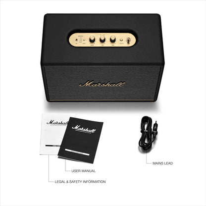 Marshall Woburn III — 130W Bluetooth 5.2 Home Speaker, HDMI, Dynamic Loudness, Night Mode, Black