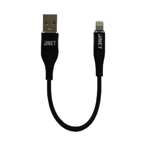 Inet USB To Lightning Data Sync And Charging Cable Black