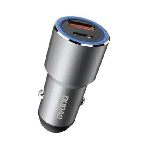 Dudao 22.5W Dual Port Smart Car Charger Grey