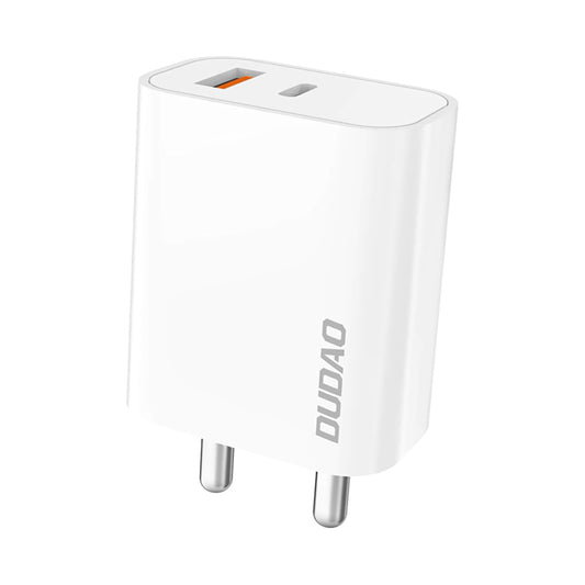 Dudao 22.5W Dual Port Power Wall Charger White