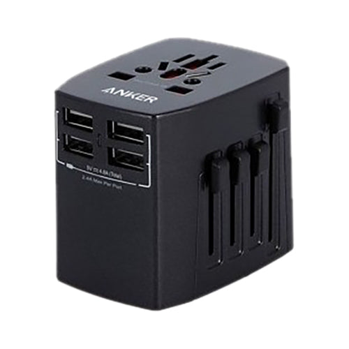 Anker Anker Universal Travel Adapter With 4 USB Port Black