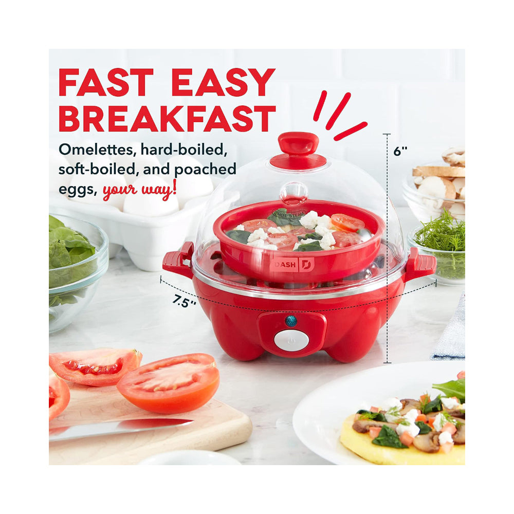 Dash 6 Egg Capacity Electric Egg Cooker Red