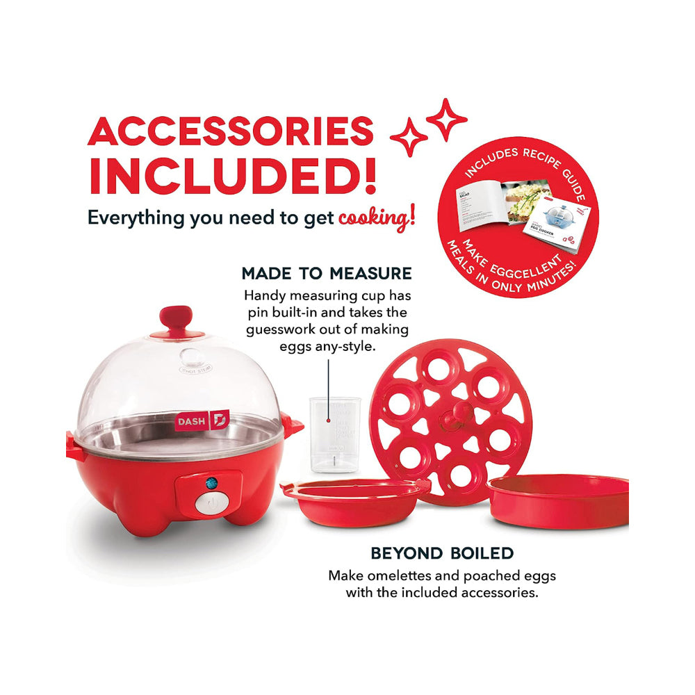 Dash 6 Egg Capacity Electric Egg Cooker Red