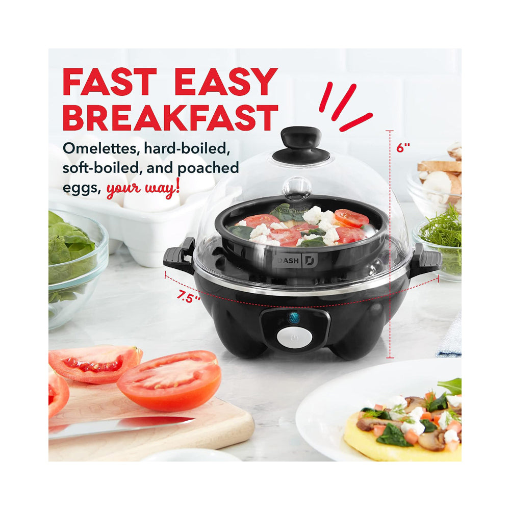 Dash 6 Egg Capacity Electric Egg Cooker Black