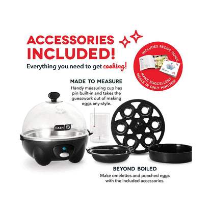 Dash 6 Egg Capacity Electric Egg Cooker Black