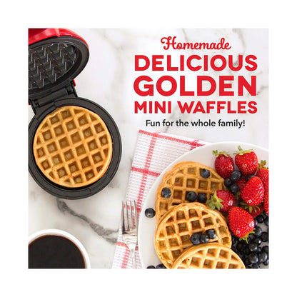 Dash Non-Stick Mini Waffle Maker Red