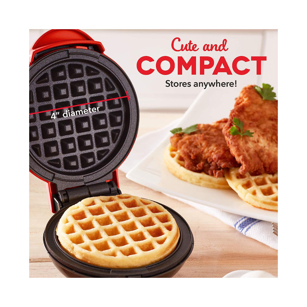 Dash Non-Stick Mini Waffle Maker Red