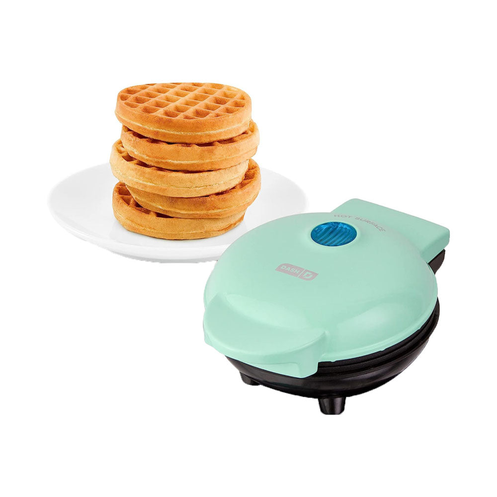 Dash Non-Stick Mini Waffle Maker 350W Aqua