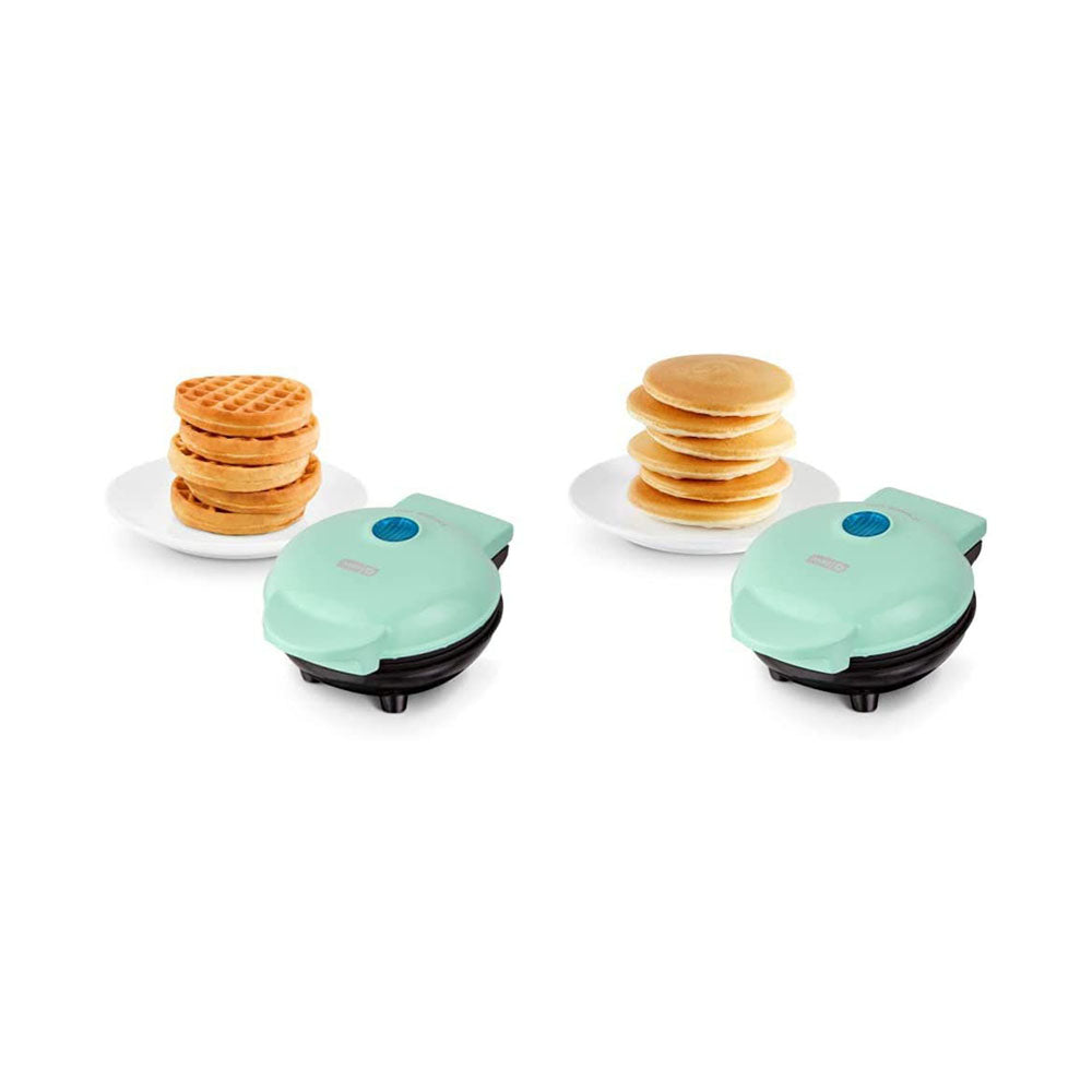 Dash Non-Stick Mini Waffle Maker 350W Aqua