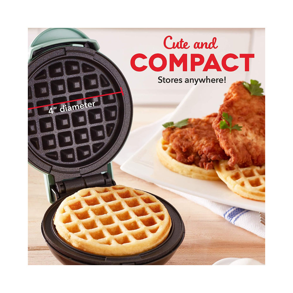 Dash Non-Stick Mini Waffle Maker 350W Aqua