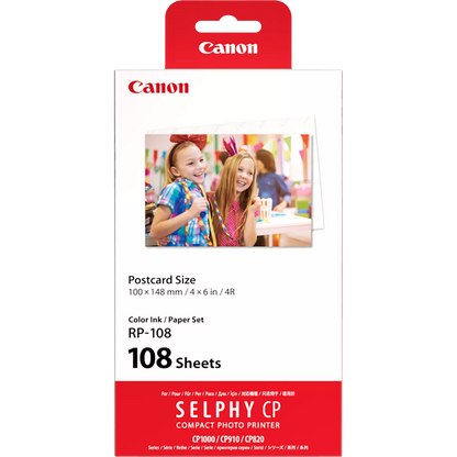 Canon RP 108 Color Ink Paper Set Color Ink + 100 x 148 mm Paper Set, 108 Sheets