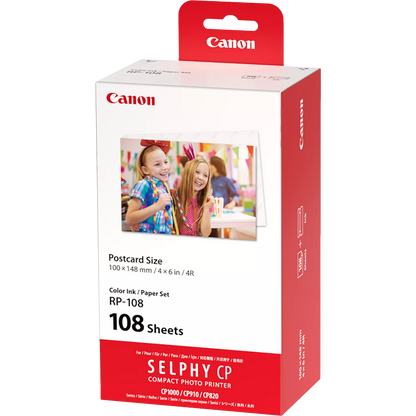 Canon RP 108 Color Ink Paper Set Color Ink + 100 x 148 mm Paper Set, 108 Sheets