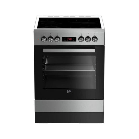 Beko Ceramic Electric Cooker 60cm Black FSM67320GXS