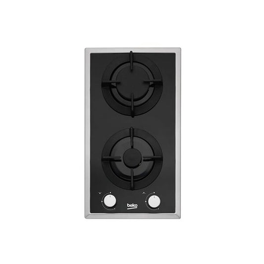 Beko 2 Burners Cooking Range Hob Black HDMS32220FX