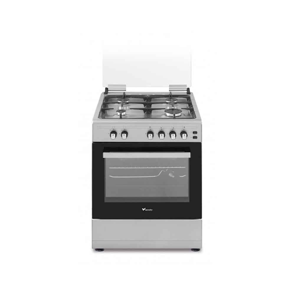 Veneto 60x60Cm 4 Burner Gas Cooker Silver VG66C