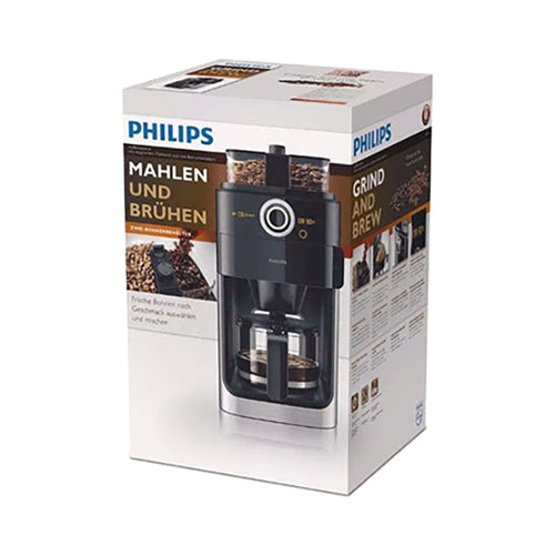 Philips Coffee Maker 1000W 1200ml Silver and Black