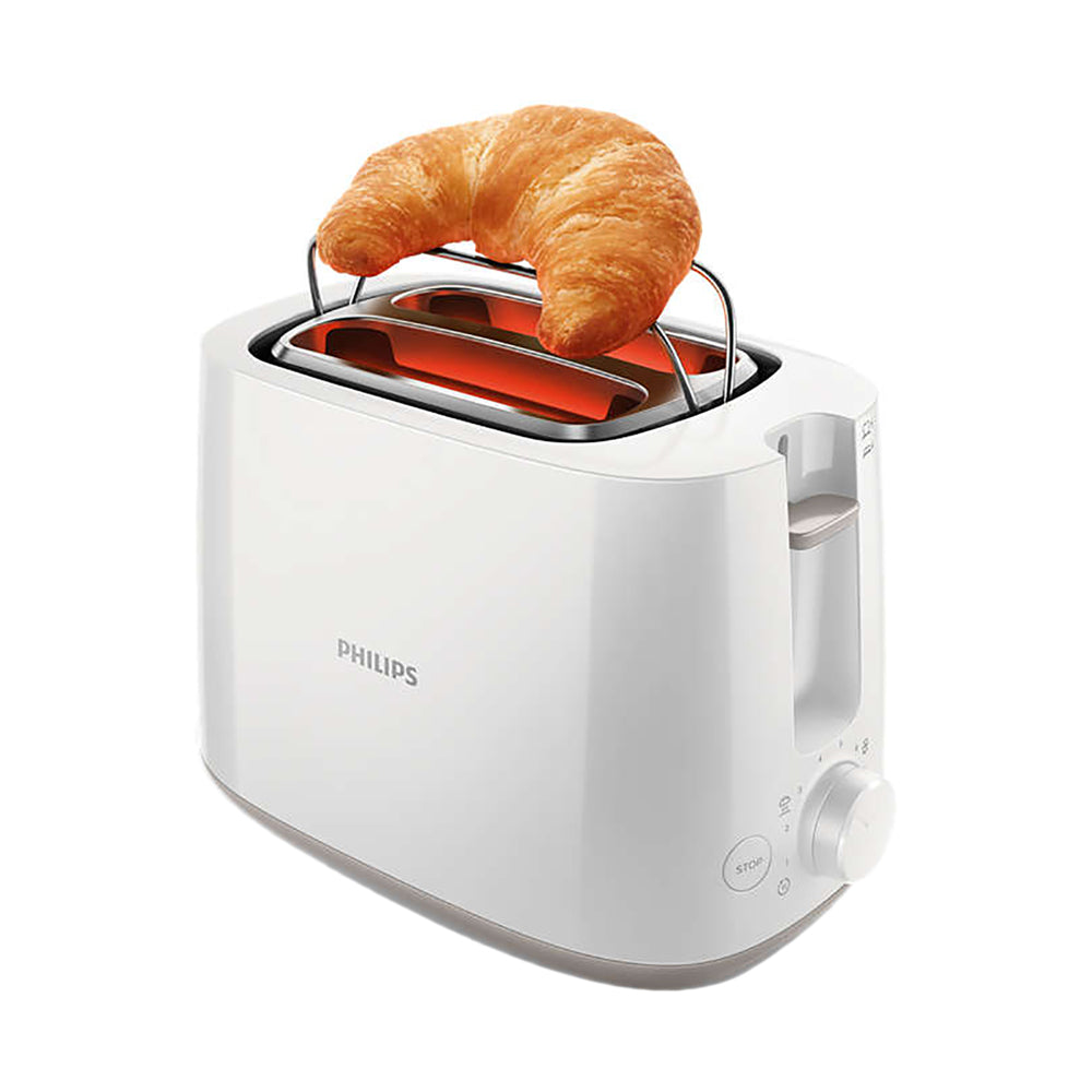 Philips Daily Toaster Hd2581/01, Cool Wall, 800W, Removable Crumb Tray, Defrost & Reheat Settings, Cancel Button