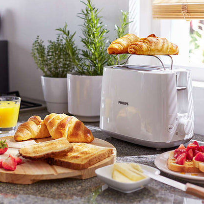 Philips Daily Toaster Hd2581/01, Cool Wall, 800W, Removable Crumb Tray, Defrost & Reheat Settings, Cancel Button