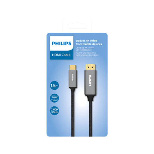 Philips USB Type-C To HDMI Data Sync And Charging Cable Grey