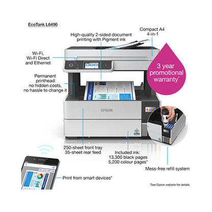 Epson EcoTank L6490 A4 Ink Tank Printer