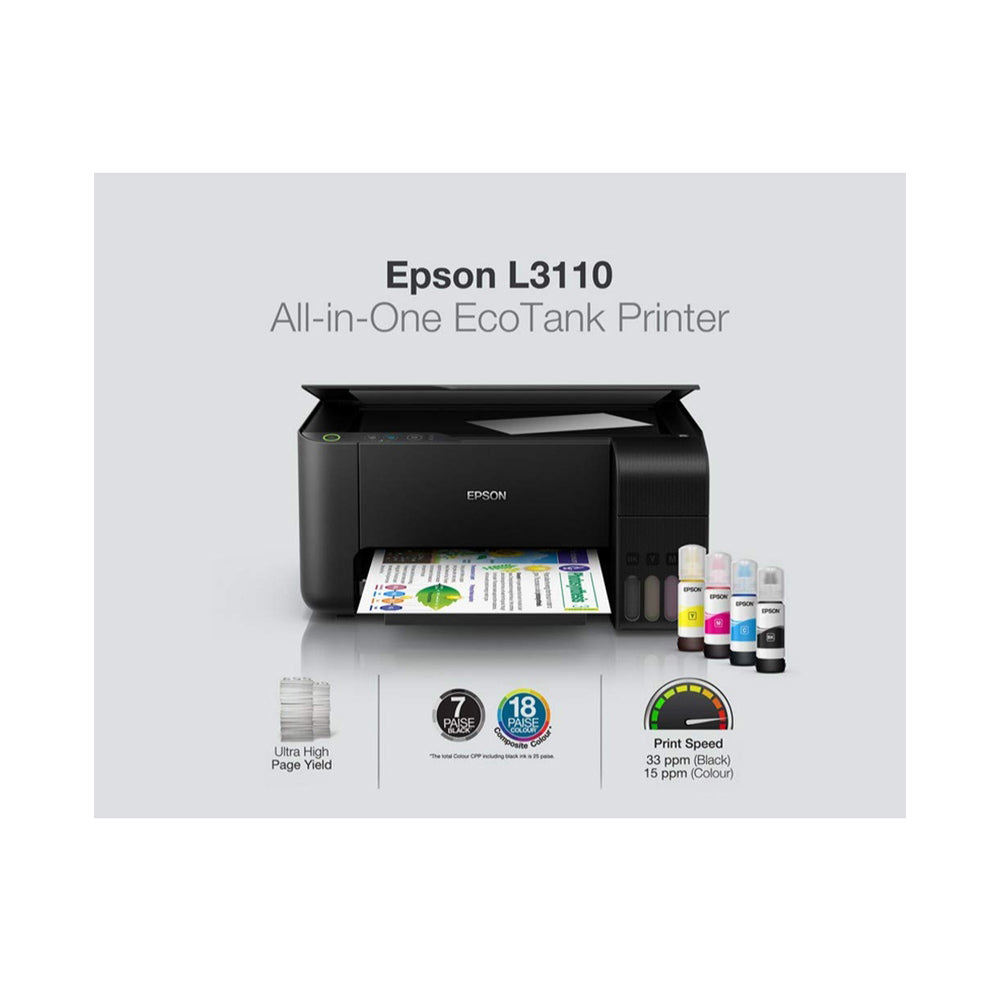 Epson Ecotank L3110 All-In-One Ink Tank Printer Black