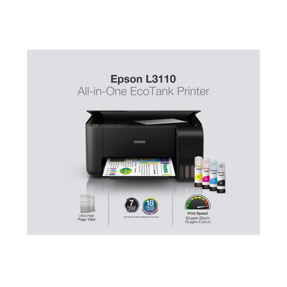 Epson Ecotank L3110 All-In-One Ink Tank Printer Black