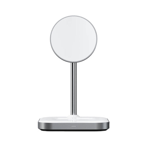 Satechi 2-In-1 Magnetic Wireless Charging Stand White