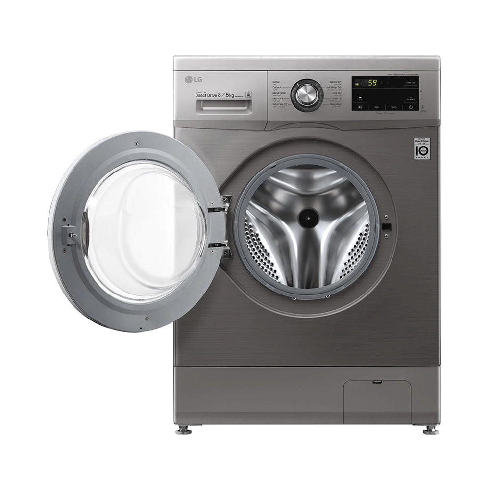 LG Front Load Washer Dryer 8kg Platinum Silver F4J3TMG5P