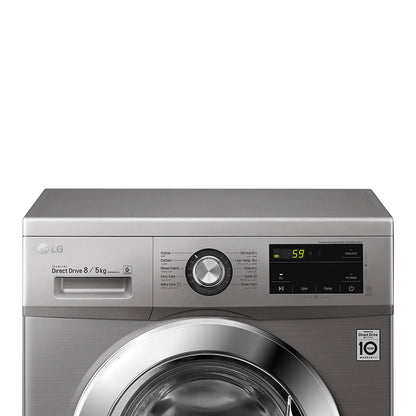 LG Front Load Washer Dryer 8kg Platinum Silver F4J3TMG5P