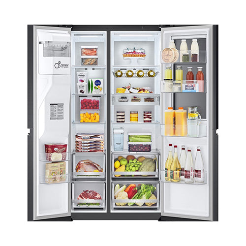 LG Side By Side Refrigerator 634L Grey GR-X267CQES